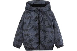 SUNDAY ROSE Boys Rain Jacket Lightweight Breathable Raincoat Waterproof Hooded Windbreaker For Kids