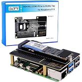 GeeekPi N04 M.2 NVMe to PCIe Adapter for Raspberry Pi 5, Support M.2 NVMe SSD 2230 2242 2260 2280
