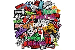 TRIPLEHUB 55pcs/lot Rock Band Patches for Backpacks Embroidered Skull Punk Iron on Patches Jacket Jeans Assorted Style Badges Clothes Stickers DIY Applique Stripe