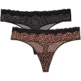 Smart & Sexy womens Mesh & Lace Thong Panties, Available in Multi Packs