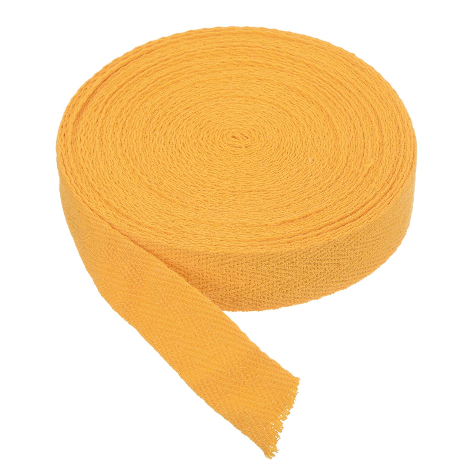 PATIKIL Cotton Twill Tape 20mm(3/4") 10 Yards Cotton Ribbon Bias Binding Tape Herringbone Webbing Trim for Sewing Gift Wrapping Craft DIY Ginger Yellow