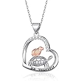 HELORET Animal Necklace Cat/Fox/Otter/Sloth/Cow/Highland Cow/Koala Necklace Cute Animal Jewelry Gifts for Women