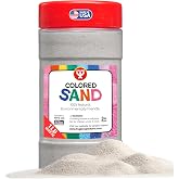 Hygloss Colored Sand for Crafts &ndash; 1 lb Bottle, White &ndash; Vibrant Colorful Fine Sensory Play Sand Art Kits for Kids &ndash; Classroom Activities for Children 3 4 5 6 7 8 9 10 11 12 &ndash; Safe for Ages 3+