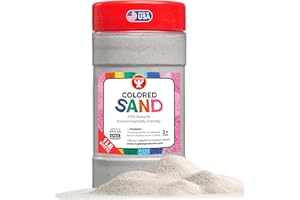 Hygloss Colored Sand for Crafts – 1 lb Bottle, White – Vibrant Colorful Fine Sensory Play Sand Art Kits for Kids – Classroom Activities for Children 3 4 5 6 7 8 9 10 11 12 – Safe for Ages 3+