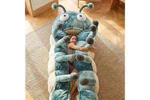 Hugging Caterpillar Sleeping Bags, Plush Cocoon Sleeping Bag, Pull Cord Sleeping Bag, Full Body Plush Lounger, Indoor Nap Pod
