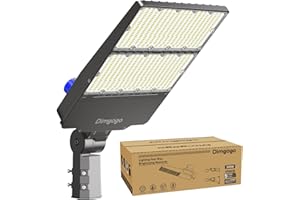 Dimgogo LED Parking Lot Light - 300W Street Lights Dusk to Dawn Outdoor Lighting Commercial with Photocell, 6500K Light Outdoor Waterproof with Slip Fitter Mount