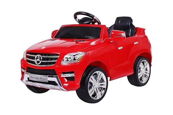 Mercedes-Benz ML Kinder Auto Elektroauto Kinderauto Elektrofahrzeug Kinderfahrzeug mit 2 Motoren MP3 Fernbedienung. Farbe: Ro