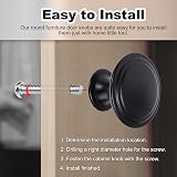 TsunNee 24Pcs Vintage Cabinet Knobs 30mm Round Black Iron Drawer Handles view 7