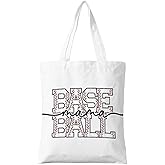 ZYQFN Bag for Team Mom Essentials, Reusable Canvas Tote for Games, Practices & Season Gifts.