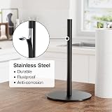 niffgaff Classic Fashion Black Paper Towel Holder Stainless Steel Countertop view 3