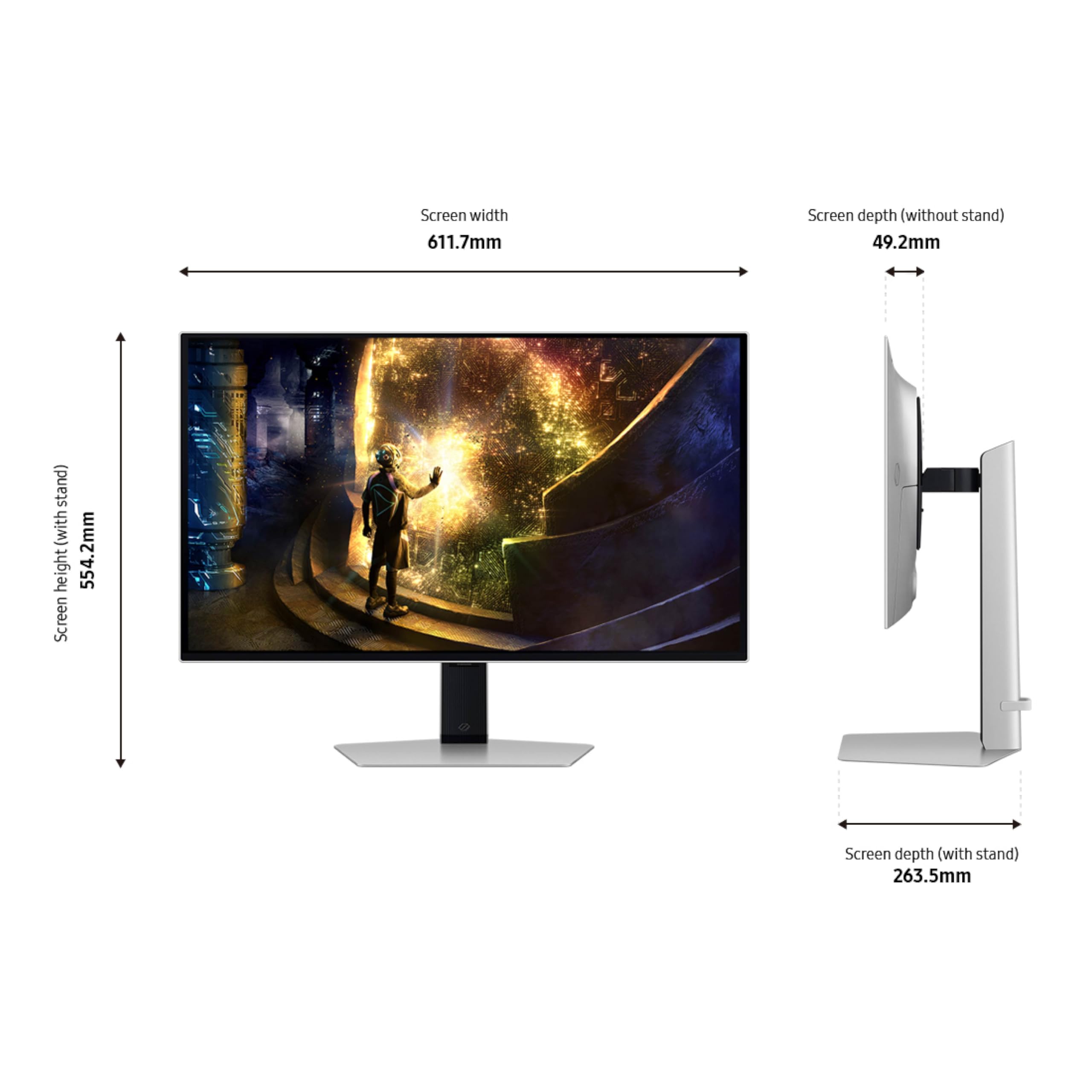Samsung 27” Odyssey OLED G6 (G61SD) QHD & QD-OLED 240Hz 0.03ms FreeSync Premium Pro Gaming Monitor with Sleek Metal Design, 3 Year Warranty, US, LS27DG610SNXZA