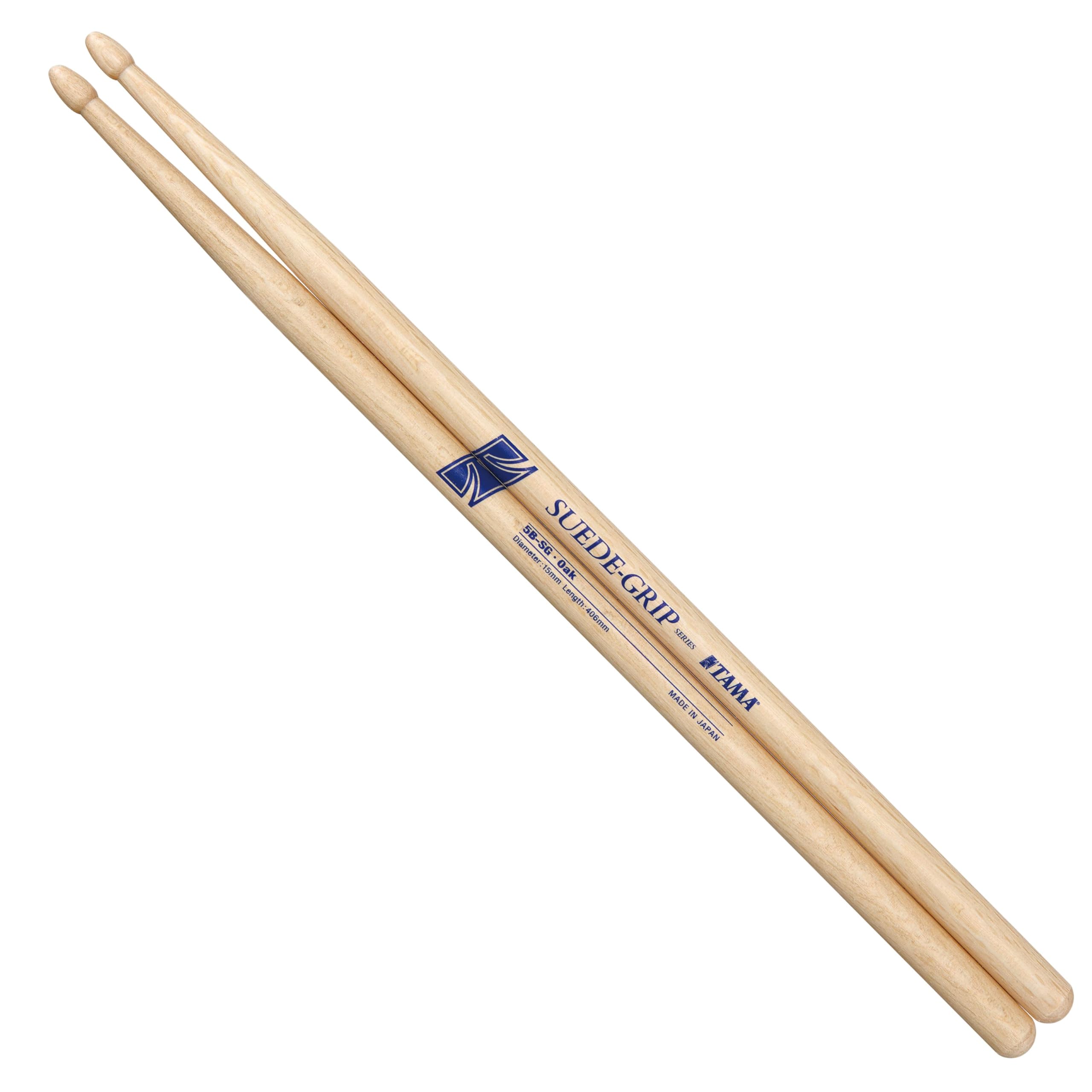 Tama 5B-SG Traditional Series Drumsticks Japanese Oak Suede-Grip 15mm x 406mm — image 1