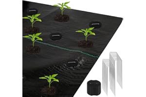 automoris 3ft*50ft Garden Weed Barrier Landscape Fabric, 3.2oz Woven Heavy Duty Garden Ground Cover, Weed Fabric Gardening Ma