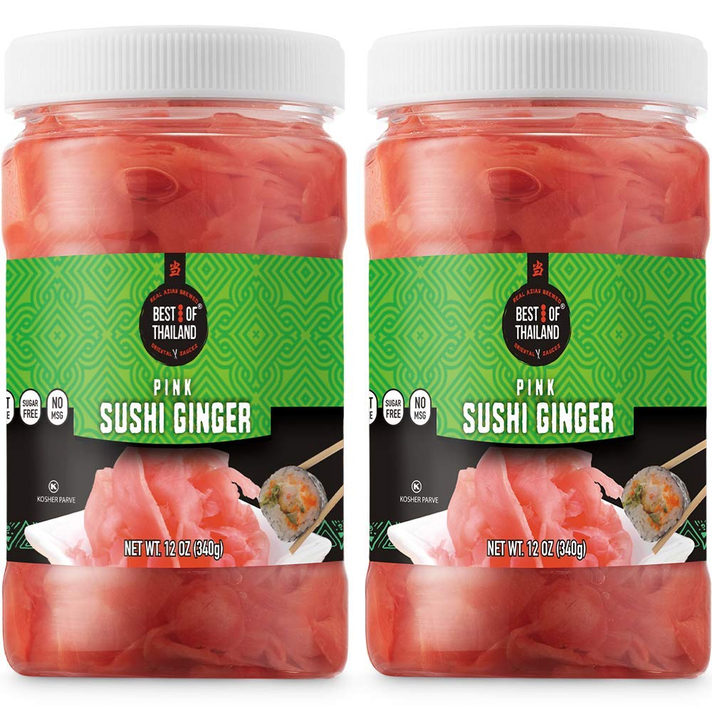Best of Thailand Japanese Pink Pickled Sushi Ginger Fresh Sliced