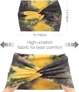 DRESHOW 6 Pack Wide Turban Headbands for Women Boho Elastic Hair Wraps Twisted view 6