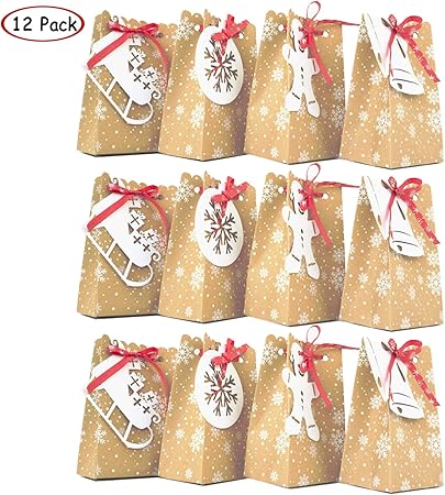 Come Confezionare Regali Di Natale.Yisscen Calendario Dell Avvento Sacchetti Da Regalo 12 Sacchetto Di Carta Kraft Sacchetti Di Caramelle Sacco Di Carta Di Natale Per Confezionare Regali E Cibo Ai Festival Amazon It Casa E Cucina