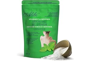 Alibi Spearmint and Menthol Magnesium Solfate Epsom Salt Bath 454G - Reaselable Bag