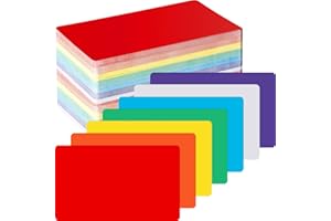 Harloon 100 Pcs Dry Erase Index Cards 3 x 5 Inch Laminated Reusable Dry Erase Note Cards Sheets for Office to Do List(Colorful)