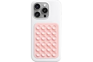 SUCKY Silicone Suction Phone Case Adhesive Mount - Anti-Slip Holder, Hands-Free Fidget Toy, Phone Accessory for iPhone and Android - Sticky Grip for Selfies, Videos, and Tiktok - Chalk Pink