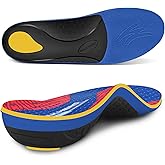 WalkHero Plantar Fasciitis Relief Inserts for Men Women - Arch Support Insoles - Full Length Orthotic Insoles for Foot Pain Arch Pain,Reduces Over-Pronation Mens 9-9.5 | Womens 11-11.5