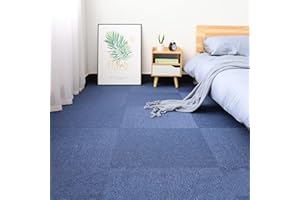 ISXACFF 20PCS Commercial Carpet Floor Tiles, Heavy Duty 20" x 20" Carpet Tile with Thicken PVC Backing, Freely Spliced Sticka