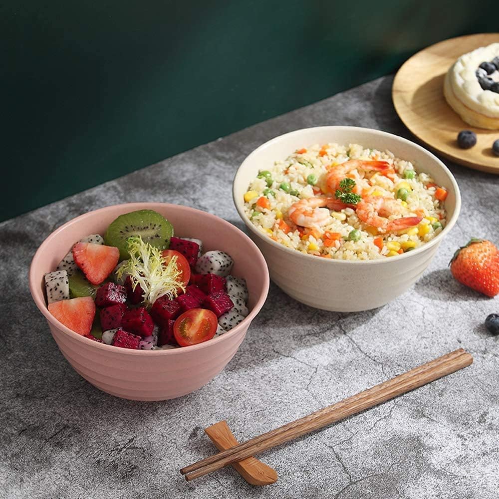  | DeeCoo Mixed Size Unbreakable Cereal Bowls - 24, 30 OZ Wheat Straw Fiber Lightweight Bowl Sets 8 - Dishwasher & Microwave Safe - for Children, Rice, Soup, Salad Bowls: Cereal Bowls