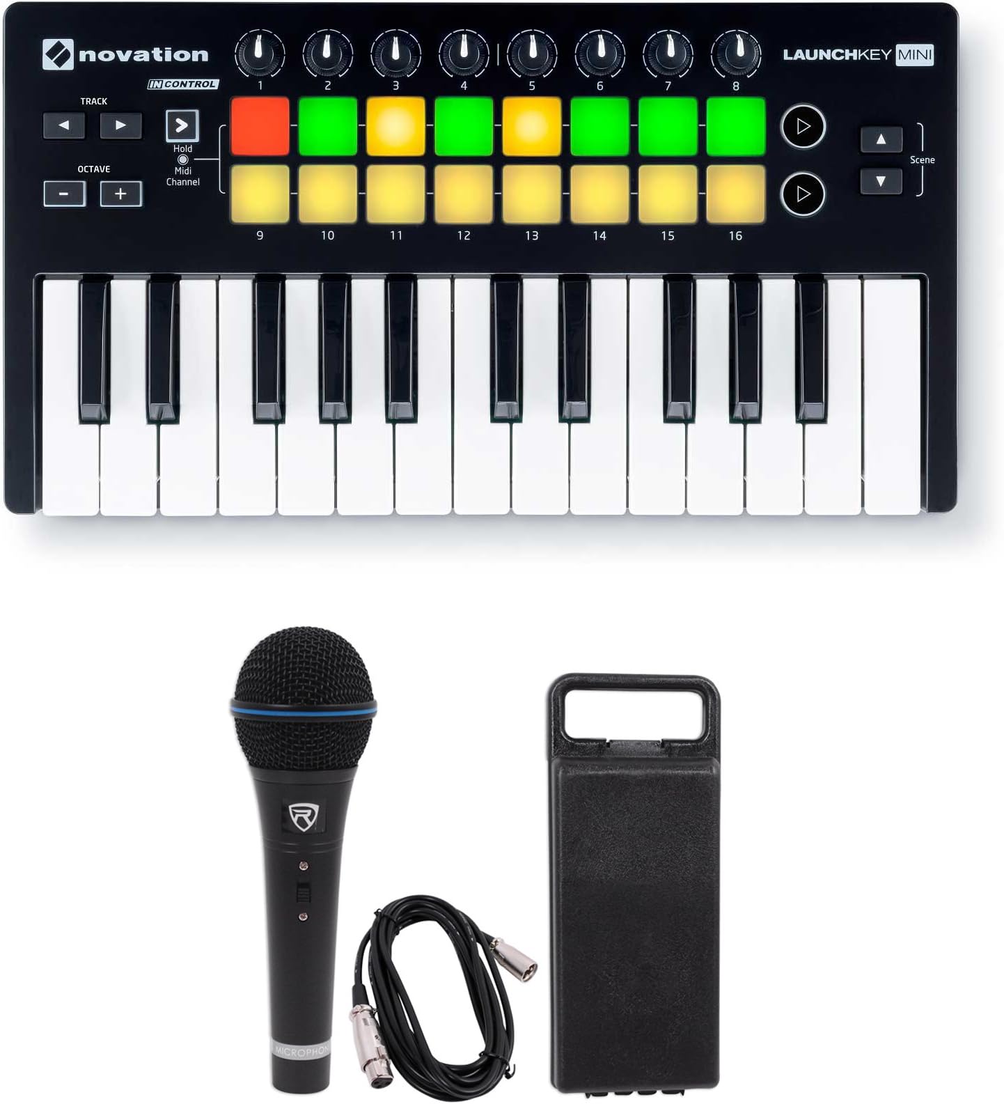 Novation LAUNCHKEY MINI MK2 25 Key USB Keyboard Controller+Mic+Cable+Case