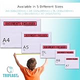 Triplast 1000 x A5 Documents Enclosed Wallets Clear Peel & Seal 225 x165 mm view 7
