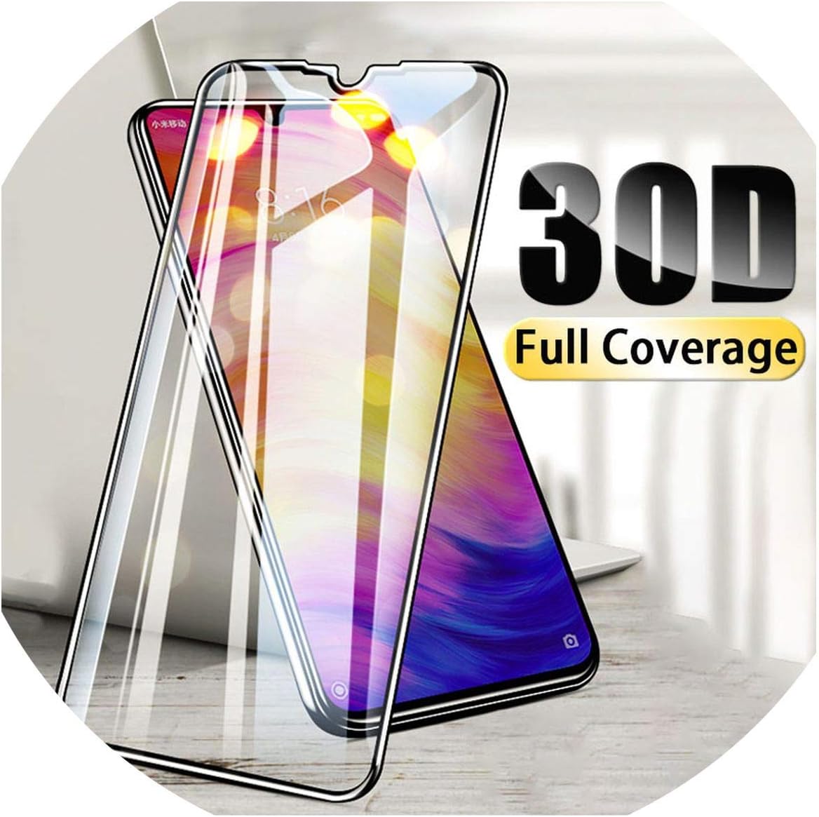 30D Full Cover Protective Glass on for Huawei p30 p20 lite pro Tempered Screen Protector for Huawei Mate 10 20 9 lite Glass Film,for Mate 10,Black
