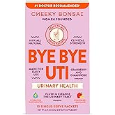 Cheeky Bonsai, Urinary Health Hydration Packets, Flush & Protect the Urinary Tract with D-Mannose, Cranberry & Electrolytes, Hibiscus Lemonade Flavor (10 Packets) No Added Sugar, Vegan and Gluten-Free