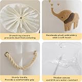 INough Baby Laundry Basket Canvas 58L Collapsible Drawstring Elephant view 4