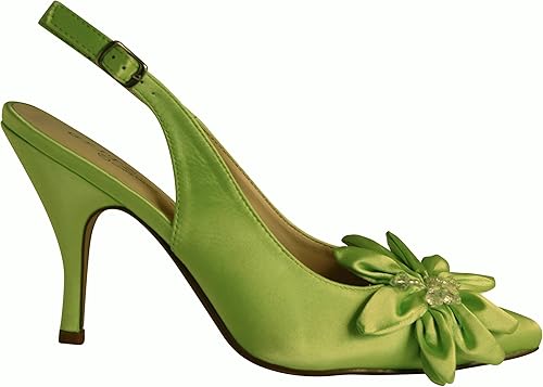 lime green shoes and matching bag