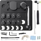 Goyappin Ring Bender Tool for Spoon Rings Heavy Duty &ndash; Jewelry Ring Bending Tool Kit with Mandrel, Sizer Gauge, Nylon Dies, Hammer &amp; Polishing Tools &ndash; Ring Maker Machine for DIY Jewelry Craft