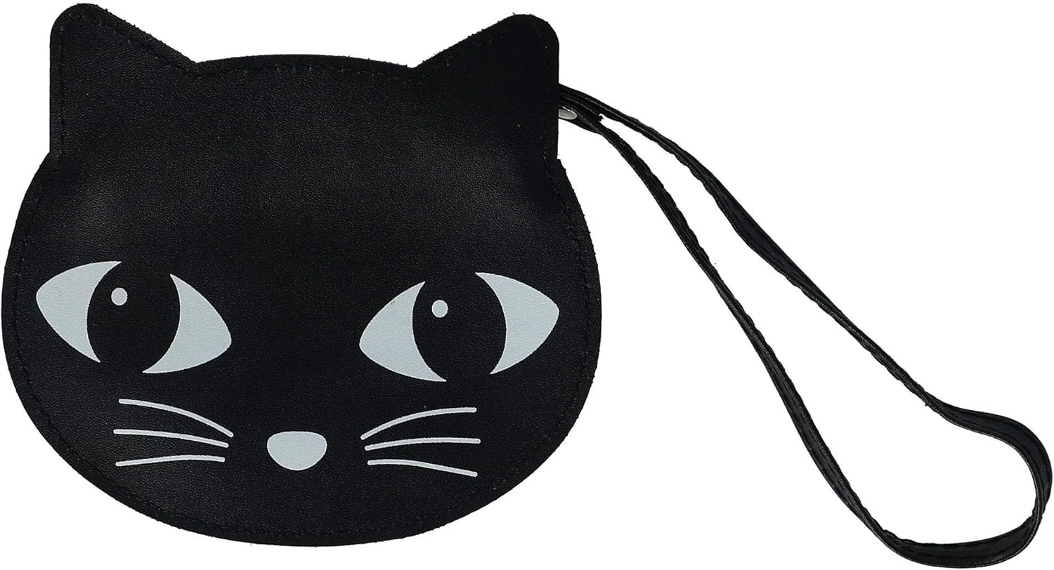 cat face coin purse