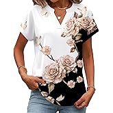 Zeagoo Womens Tops Short Sleeve Summer V Neck Shirts Work Blouses Business Outfits Fashion Clothing