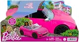 Barbie Convertible 2-Seater Vehicle Pink Car with Rolling Wheels HBT92 view 6