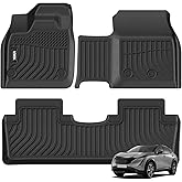 VIWIK Floor Mats Fit for Nissan Ariya 2023 2024, TPE Floor Liners All Weather Guard Custom Car Mats Full Set 1st & 2nd Row, Automotive Accessories for Nissa-n Ariya Odorless Non- Slip Waterproof