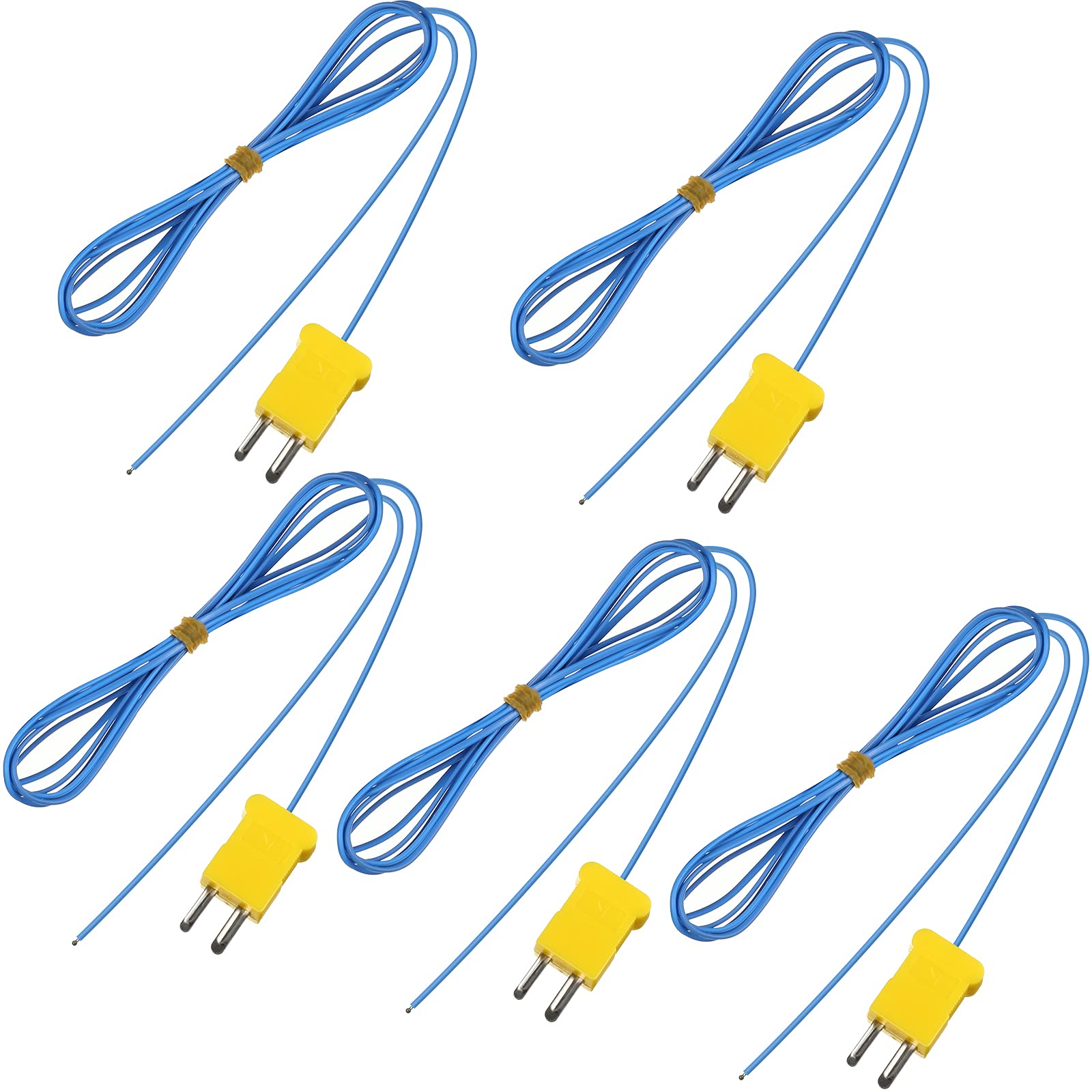 thumbnail image 2 of 10Pcs 3Meters K Type Mini-Connector Thermocouple Temperature Probe Sensor 50 350 C Sensing Line 2 of 12