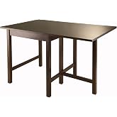 Winsome Lynden Drop Leaf Dining Table, for Dining Room, 30", Walnut | Practical &amp; Elegant Table for Eating, Study, Work, Sturdy Furniture for Kitchen, Dining Room, Office, Entryway