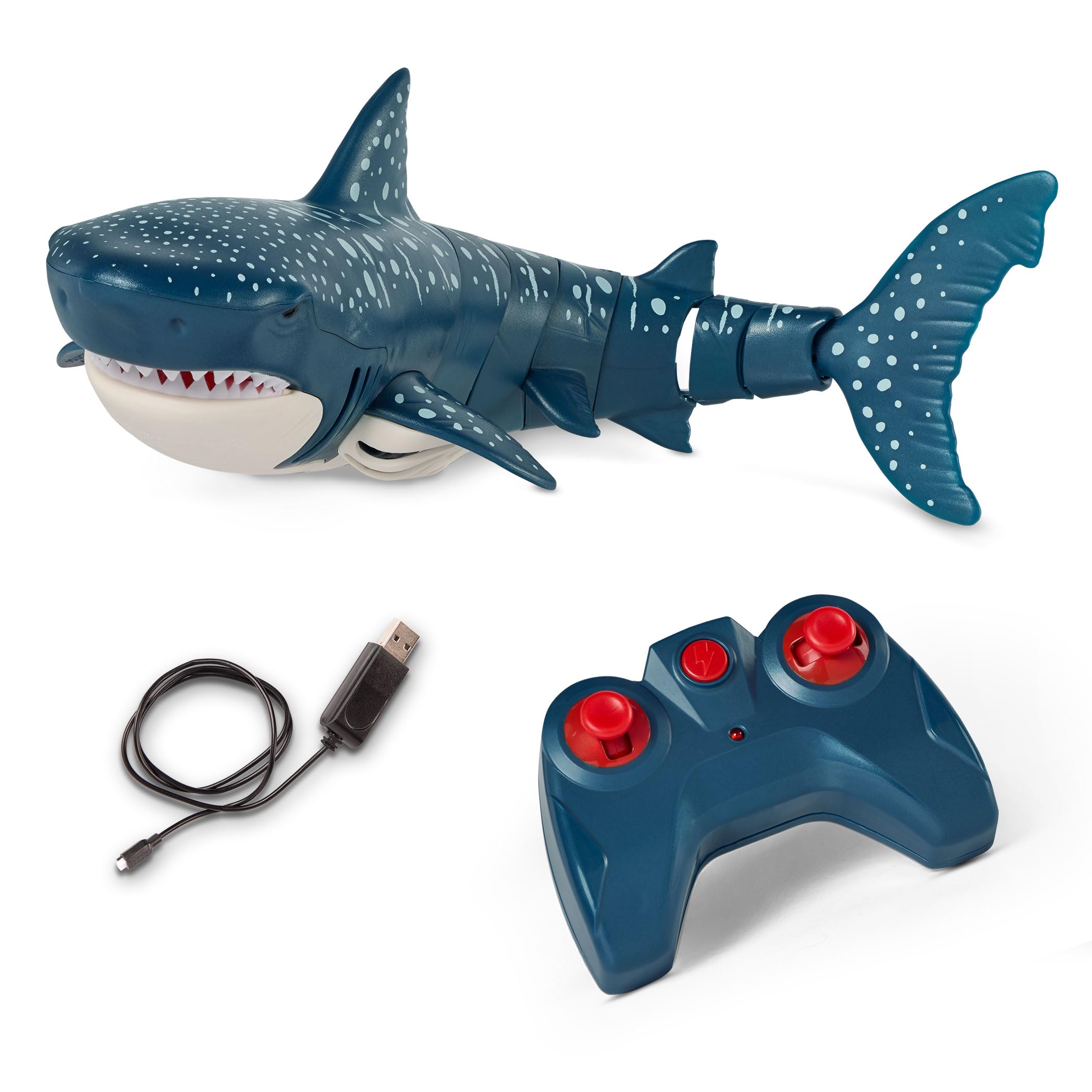 Terra by Battat - Remote Control Shark – Realistic Moving RC Shark Toy for Water Play & Swimming Pools – Fun RC Pool Ocean Lake Toys for Kids – Battery-Operated Floating Toy
