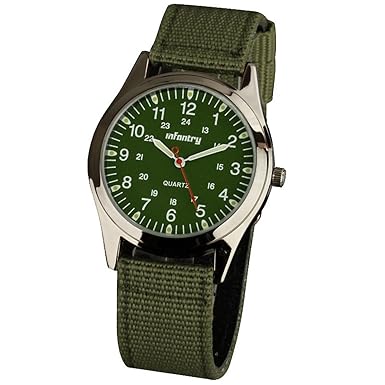Infantry Herrenarmbanduhr Schwarz Nylonband Armbanduhr Männer Militär Uhr für Herren Fliegeruhr Outdoor …