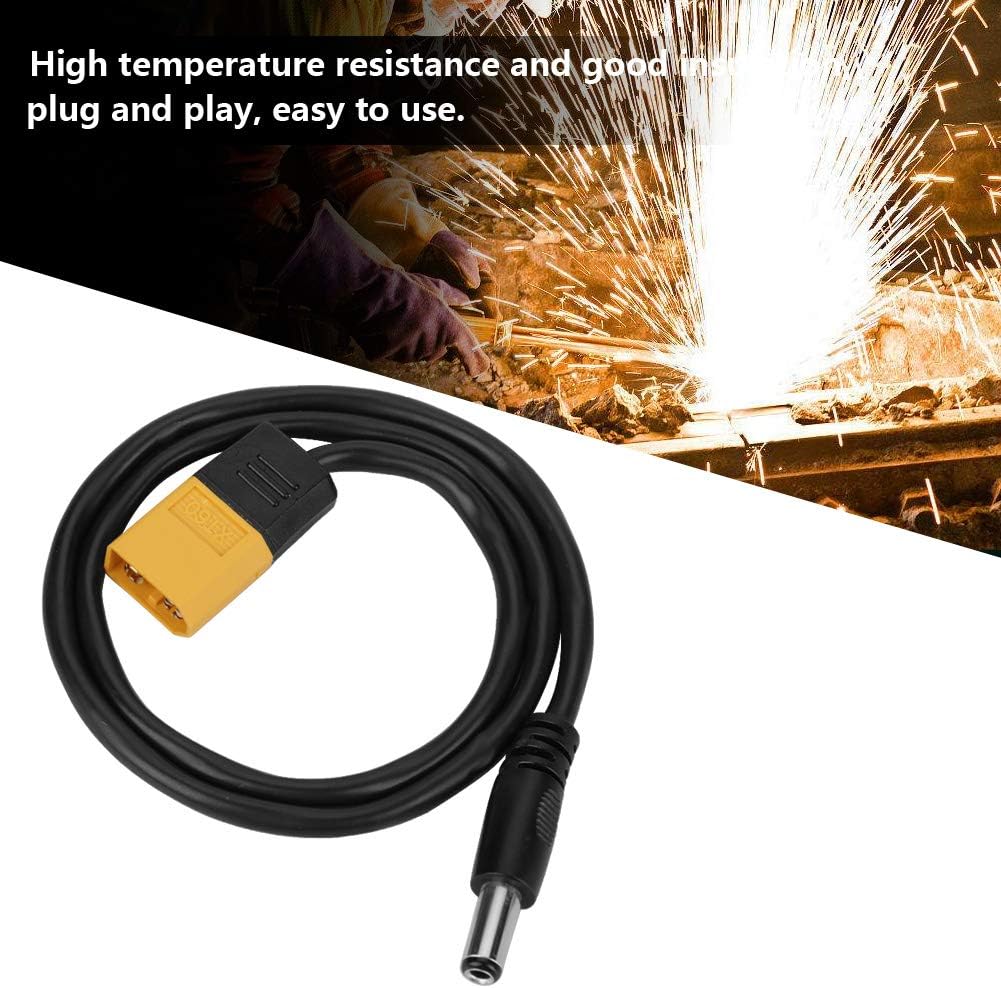 Oumefar XT60 High Temperature Resistance Insulation Male Bullet Connector to Male DC 5.5 x 2.5mm DC5525 Power Cable for TS100 Soldering Iron Outdoor Field Repairing - Image 3