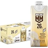 Muscle Milk High Protein Shake, Vanilla Creme, 11 fl oz Cartons (12 Pack) | Ultra Filtered Milk, 26g Protein, 3g Sugar, 160 Calories, No Artificial Flavors, No Artificial Sweeteners, No Added Colors