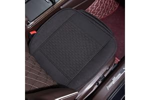 Bamboolady Linen Car Seat Covers,Cooling Bottom Seat Covers for Cars,Universal Car Seat Pad Cushion Breathable,Ventilated Only 1Pc Front Seat