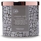 Colonial Candle London Café Scented Jar Candle, Travel Collection, 3 Wick, Gray, 14.5 oz - Up to 60 Hours Burn