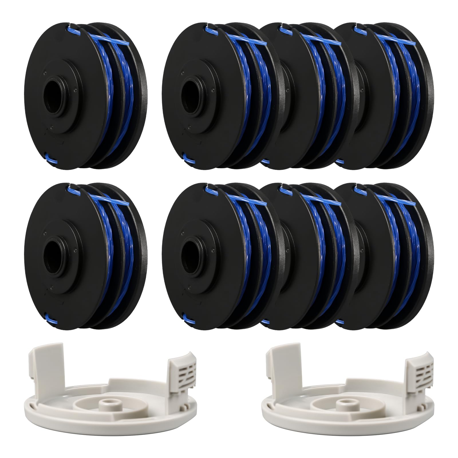 luolety Strimmer Trimmer Spool Line for Ryobi Trimmer, Strimmer Spool Replacement, 1.6mm 8.3m Spool lines for Ryobi RLT4027, RLT4125, RLT5027, RLT6030, RLT5127, RLT6130-5132002670 (8 Spool+1 Cover)