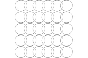 30Pcs Macrame Hoops Ring, BetterJonny 3 Inch Metal Craft Rings Hoops Silver Dream Catcher Rings Wreath Hoop Rings for Home Decorations DIY Crafts and Wall Hanging Crafts