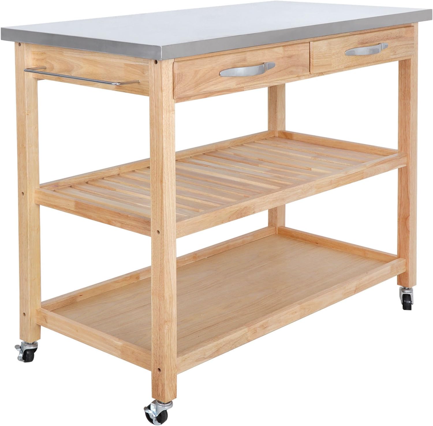 CUORE BANGKOK Kitchen Cart Island Rolling Home Dining Wooden Trolley Storage Modern Cabinet