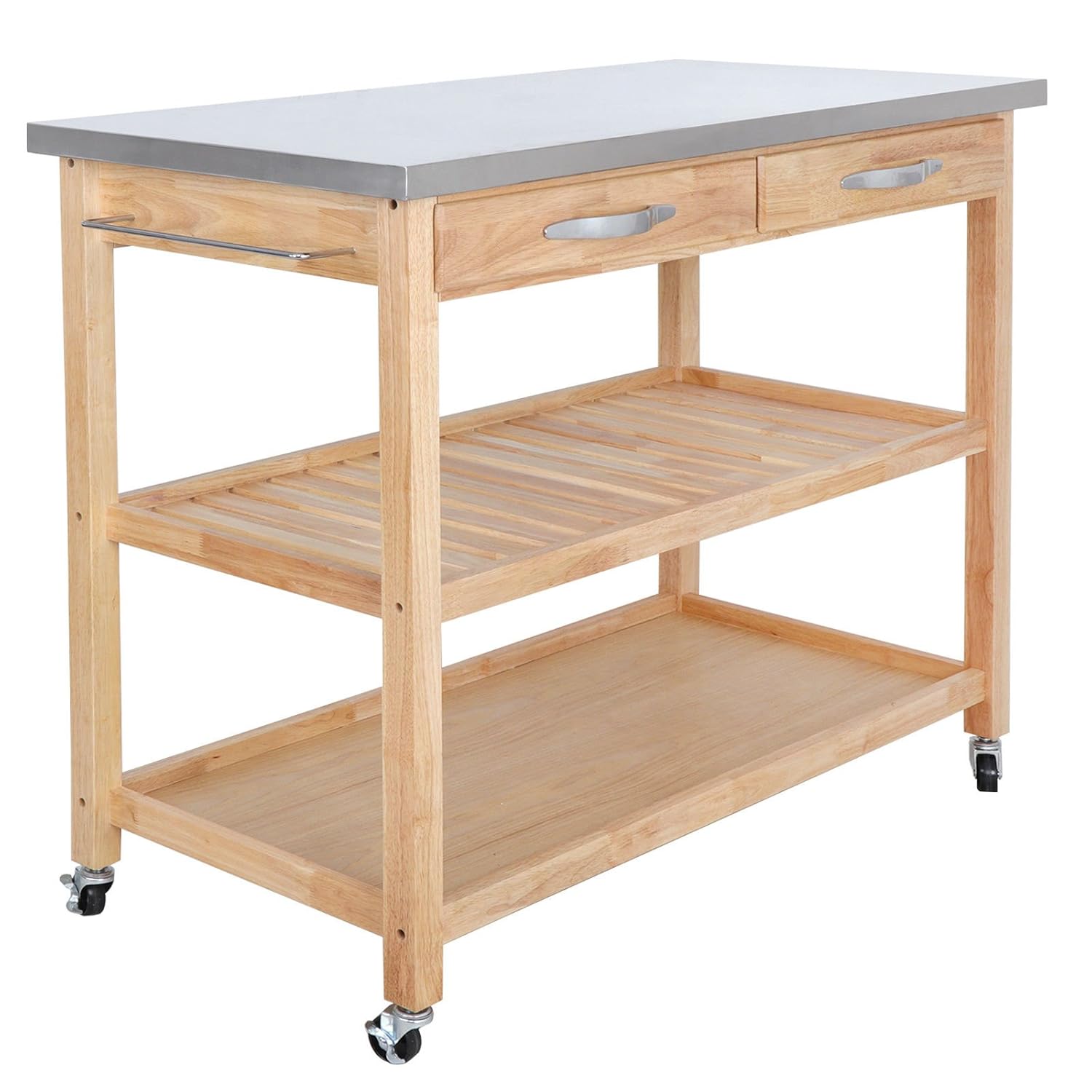 Amazon Com Anya Nana Hardwood Kitchen Island Cart Supplies