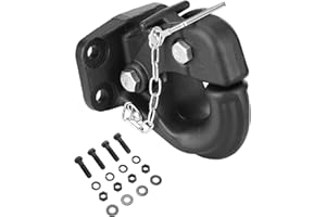 VEVOR Pintle Hook, 30000 lbs Towing Capacity, Trailer Hitches Receiver Hook Fits for 2.5 to 3-inch Lunette Ring with Mounting